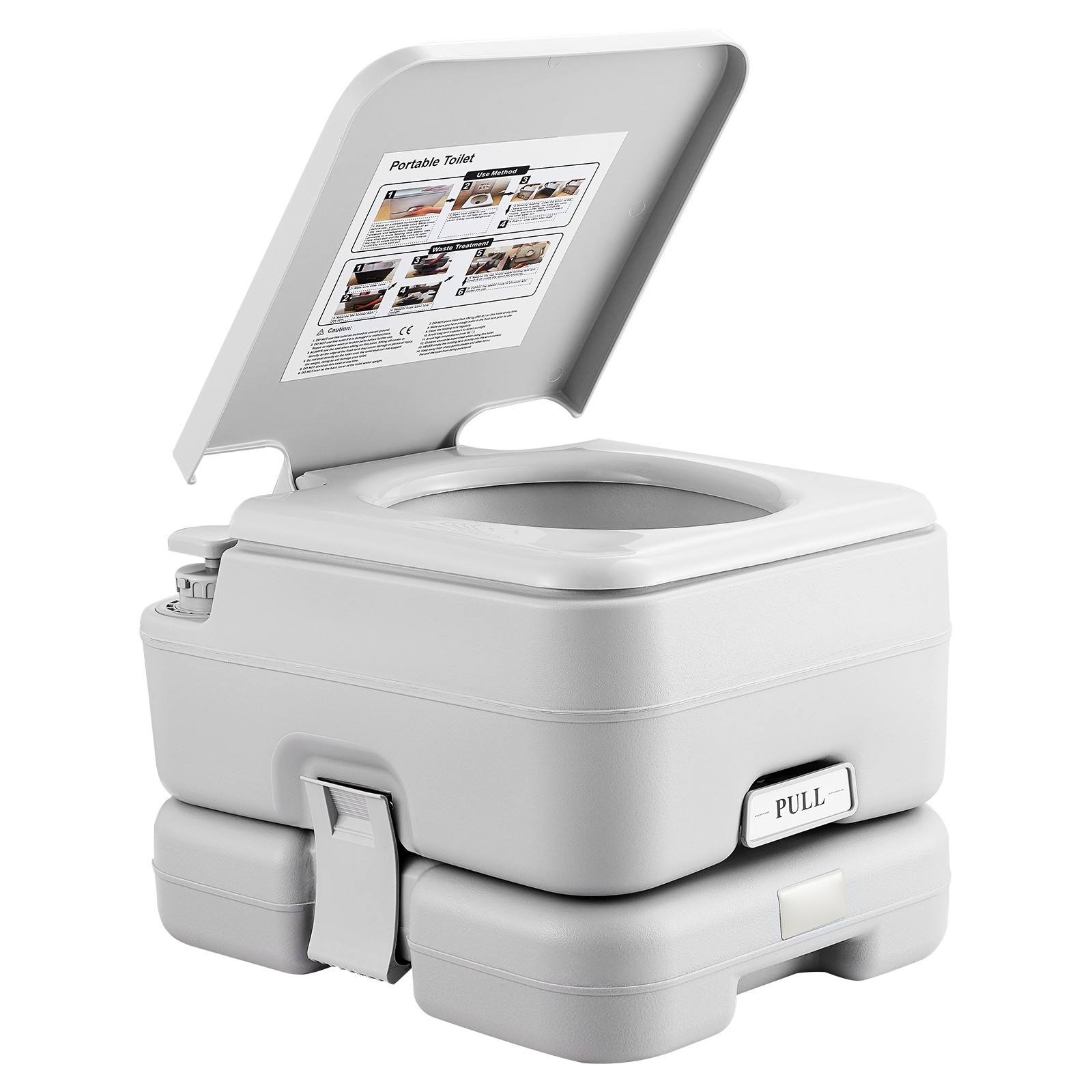 Uimoso Portable Travel Toilet with Flush, 3.2 Gal for Camping and Indoor Use
