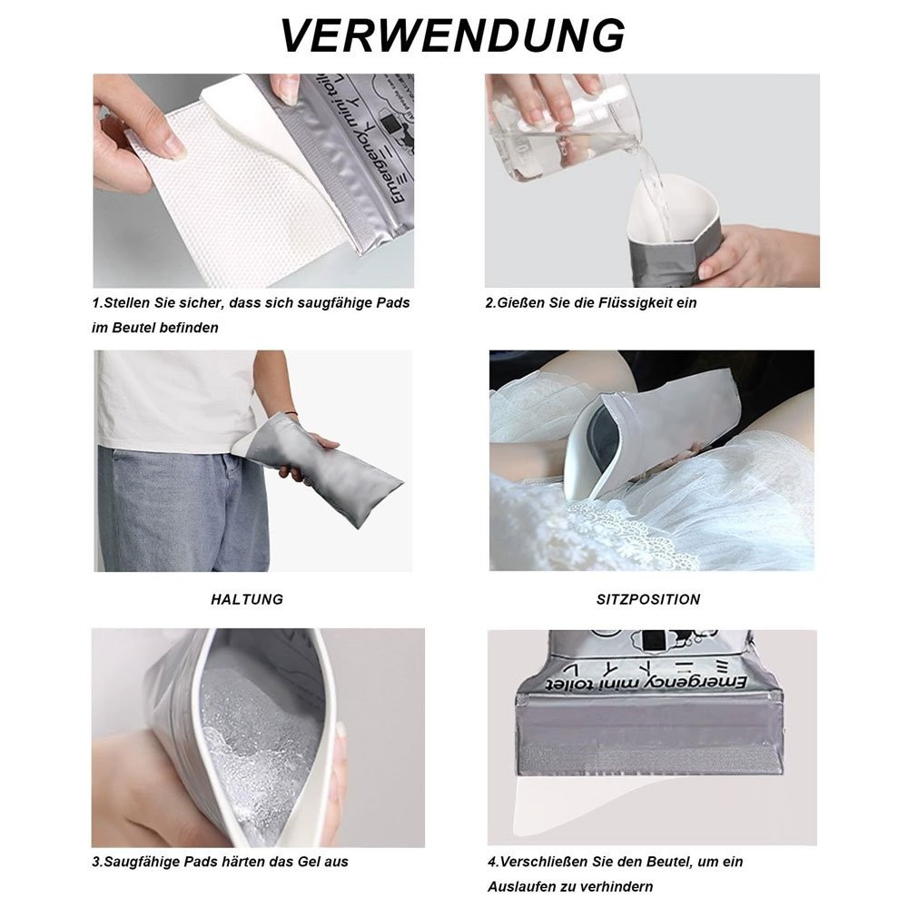 700ml Disposable Urine Pee Bag Car Travel Emergency Toilet Bags Unisex 10-50Pcs