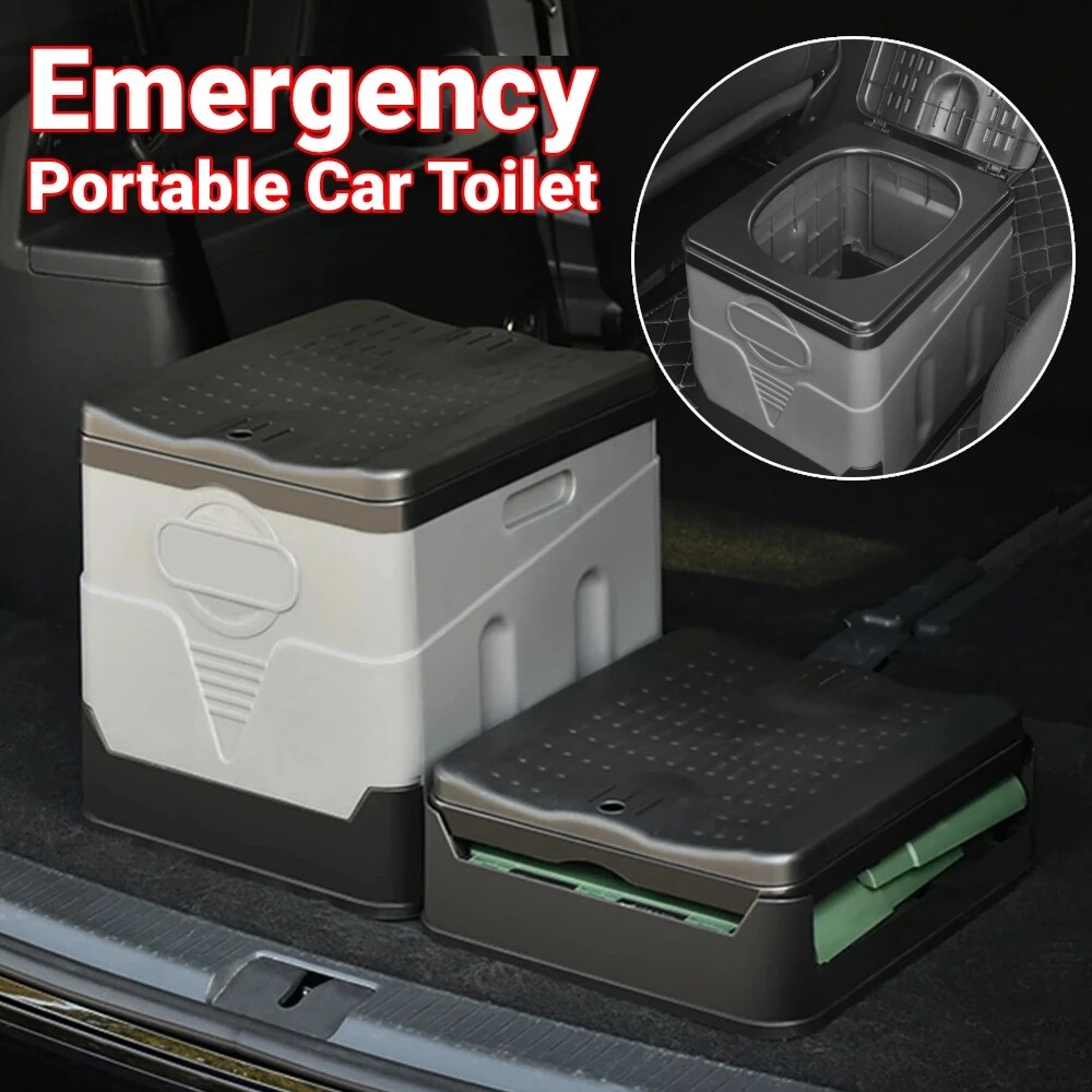Portable Toilet Car Hiking Emergency Folding Toilet Strong Bearing Reusable
