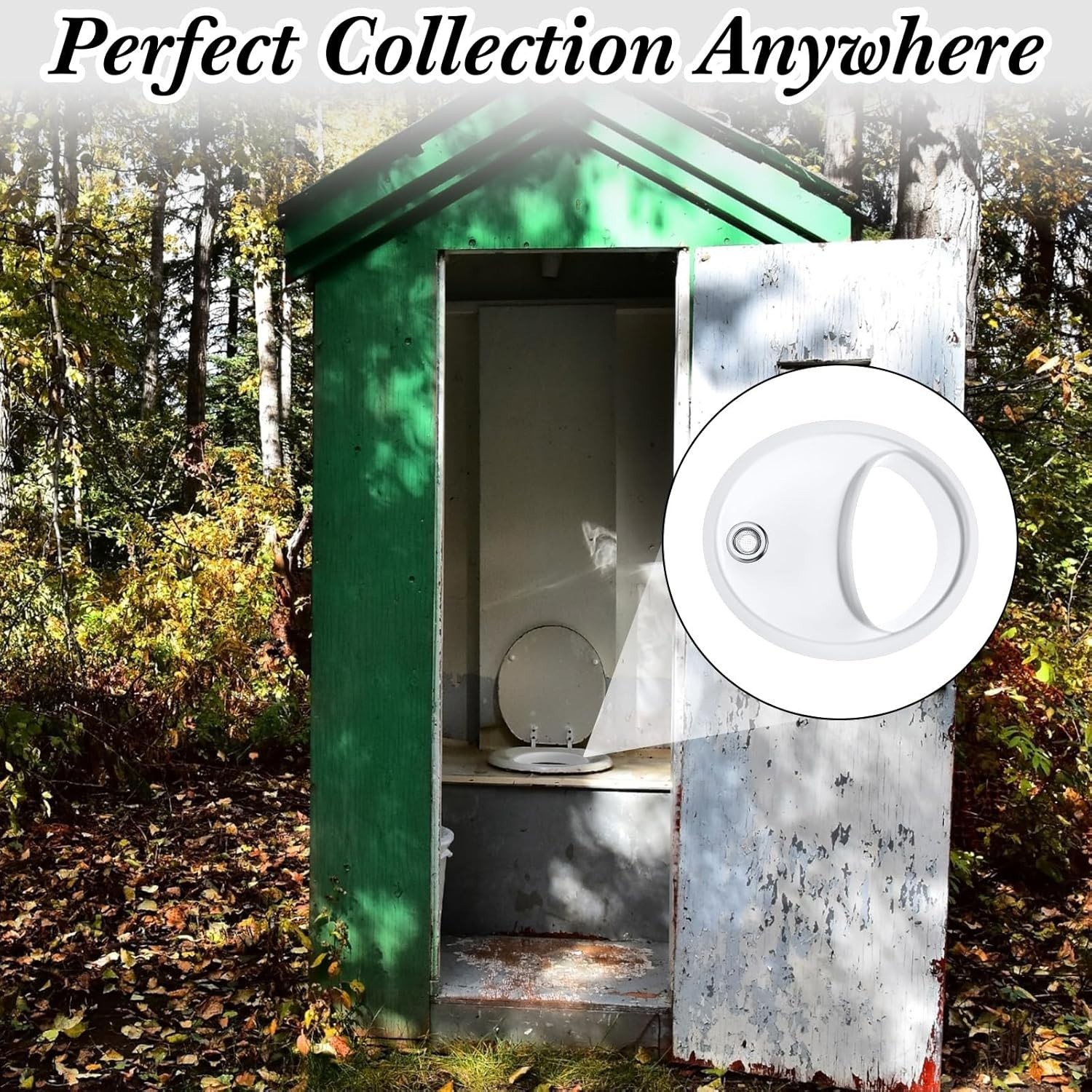 New Urine Diverter Separator for Compost Toilets with Stainless Sink Lid White