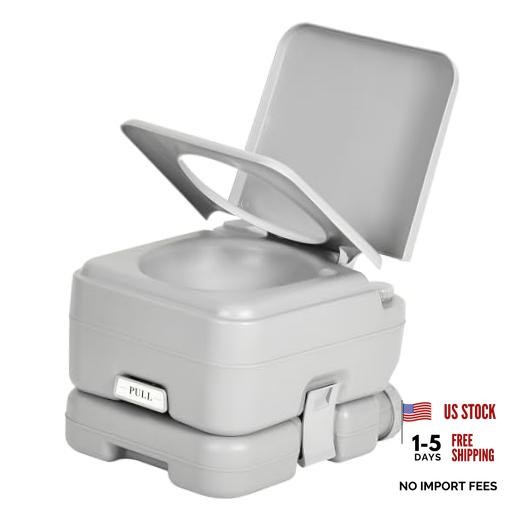 3.17 Gallon Portable Toilet for Camping, RV Travel Potty 3.2Gal-Standard Gray