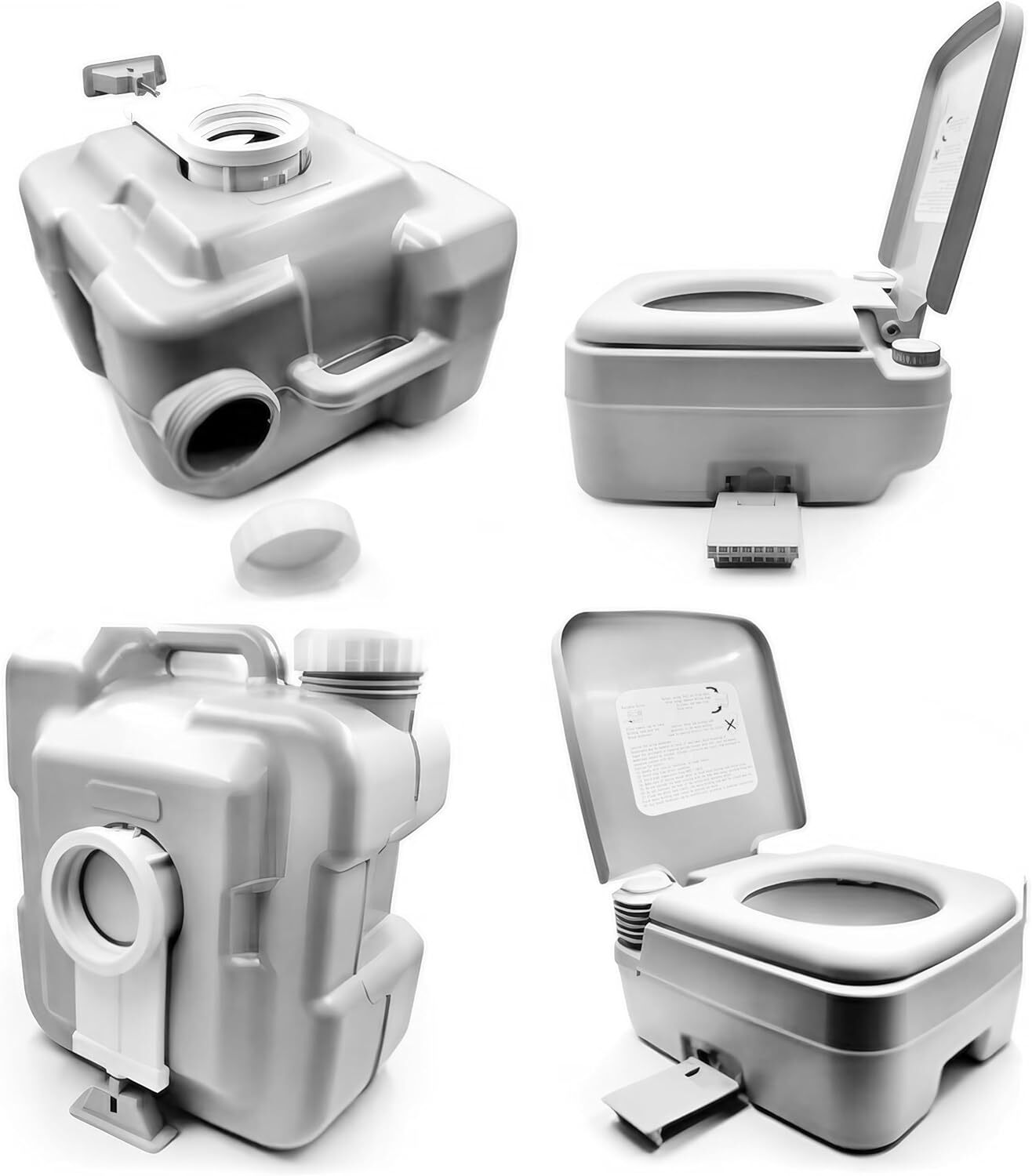 5 Gallon 20L Portable Toilet Flush Travel Camping Commode Potty Outdoor/Indoor