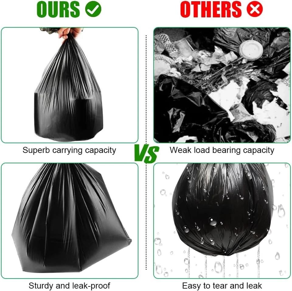120 Pack Camping Toilet Bags 30l Heavy Duty Portable Waste Liners Black