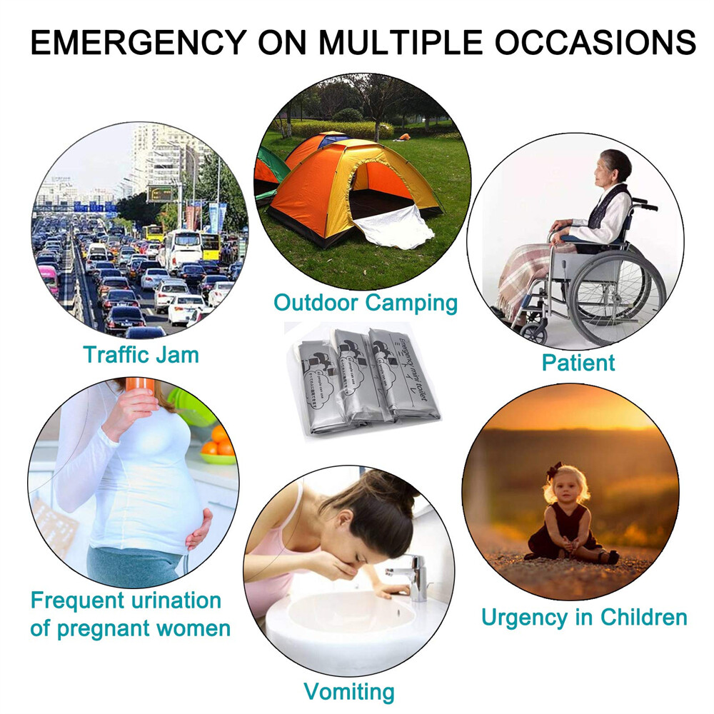 5/10pcs Emergency Portable Car Urine Bag 700ml Mini Toilet Urine Bag Disposable