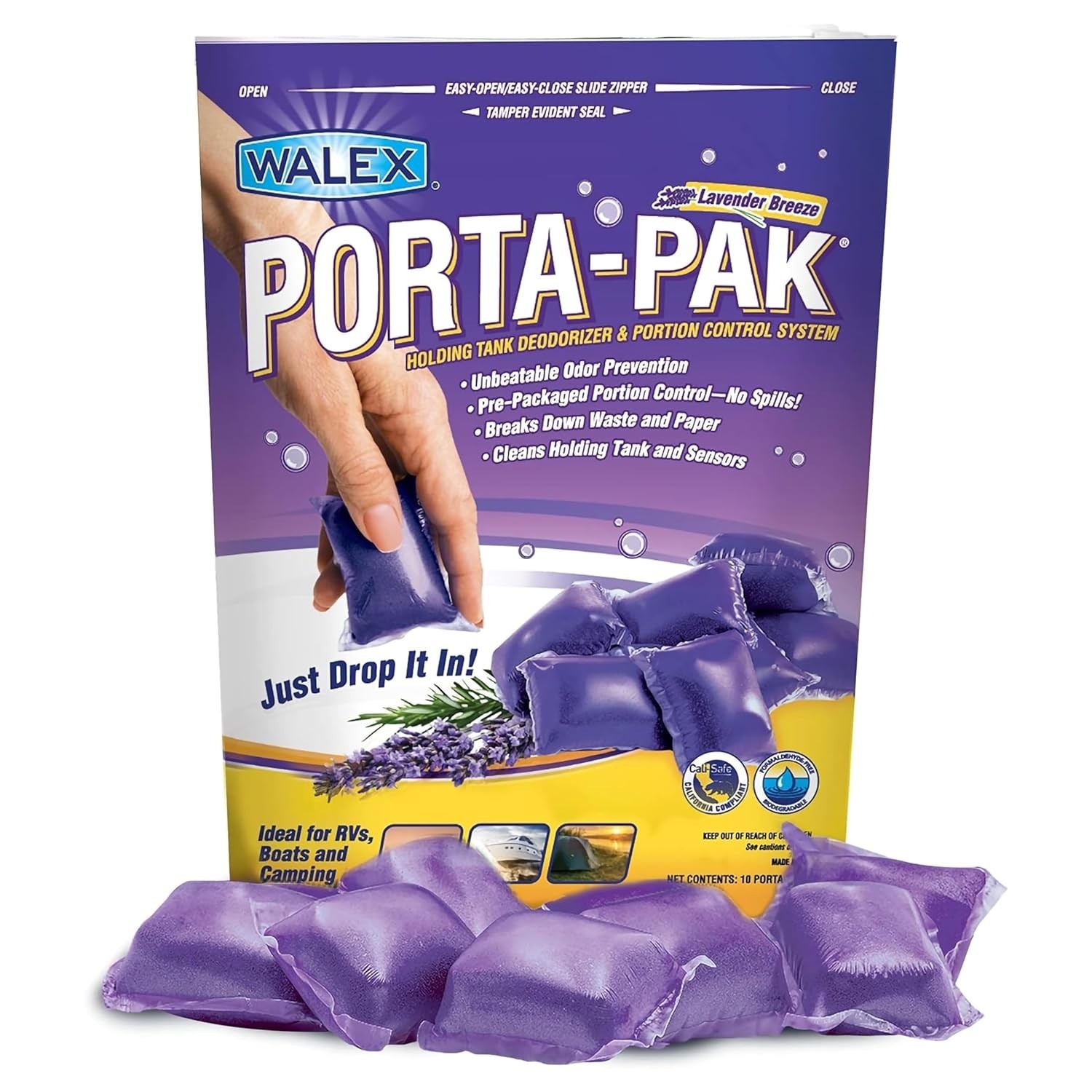 Lavender Breeze Porta-Pak Holding Tank Deodorizer – Breaks Down Waste & Odors