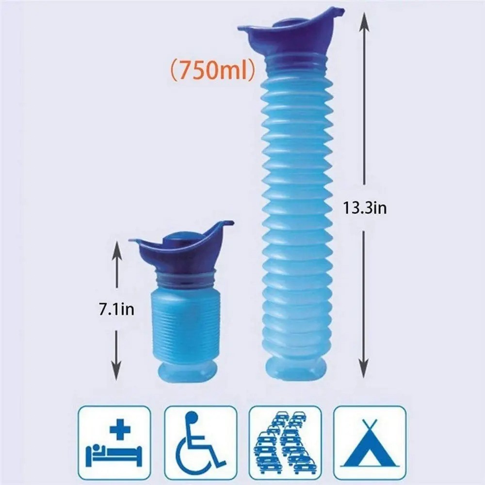 1 Set Portable Urine Bottle Outdoor Camping Travel Car Emergency Urinal Bucket