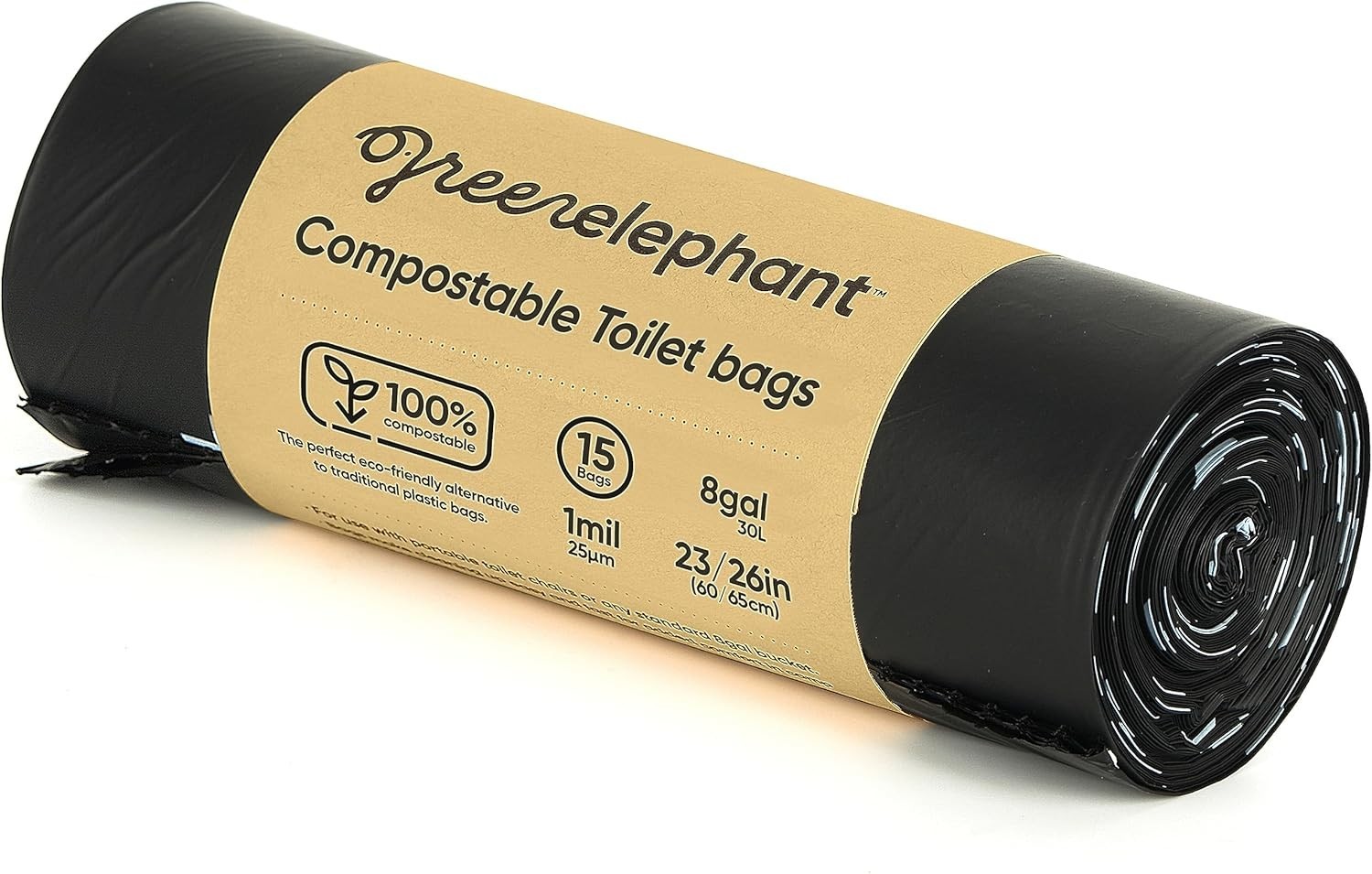 Unscented Biodegradable Toilet Liners – 15 Pack for Outdoor Camping & Hiking Use