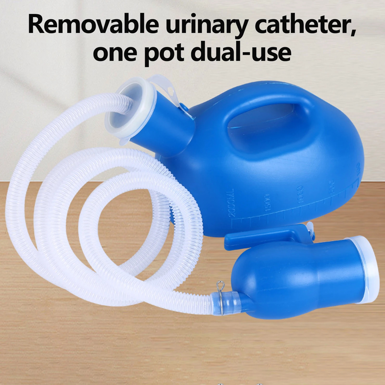 2000Ml Thick Male Urinal with Lid Outdoor Survival Tools Portable Pee Bottle for