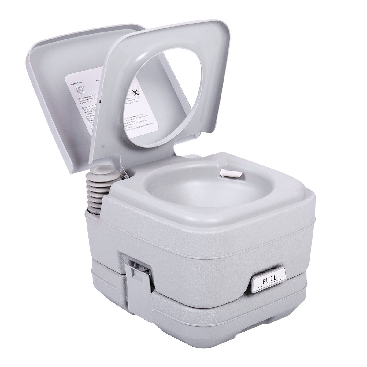 2.6 Gallon Portable Toilet Flush Commode Potty Outdoor Indoor Travel Camping