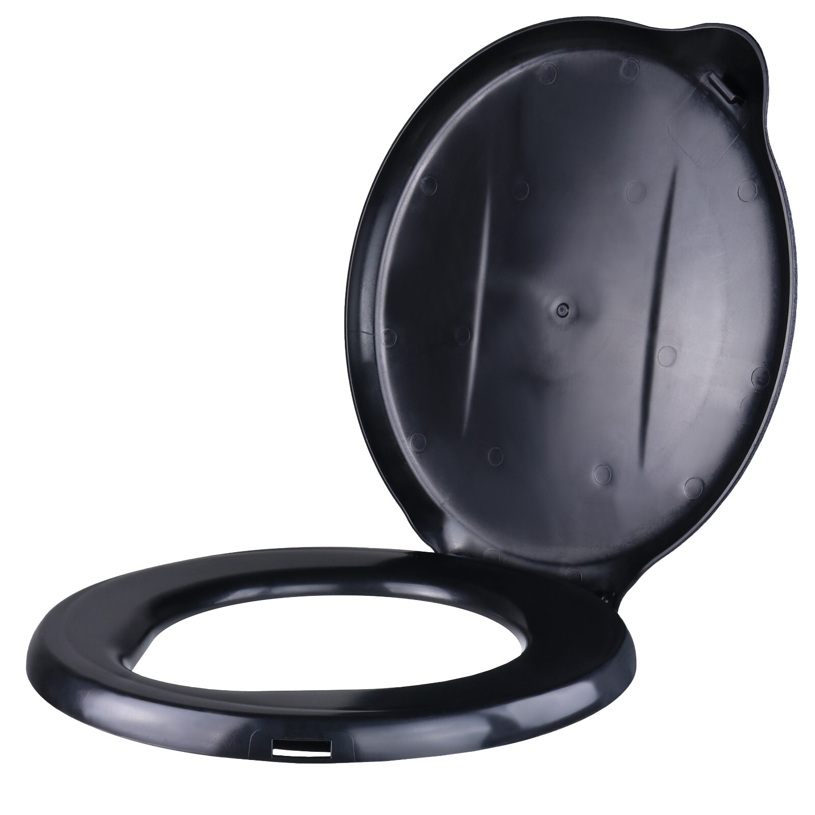 5 Gallon Bucket Toilet Seat w/ Lid Travel Outdoor Camping Hiking Snap On Black