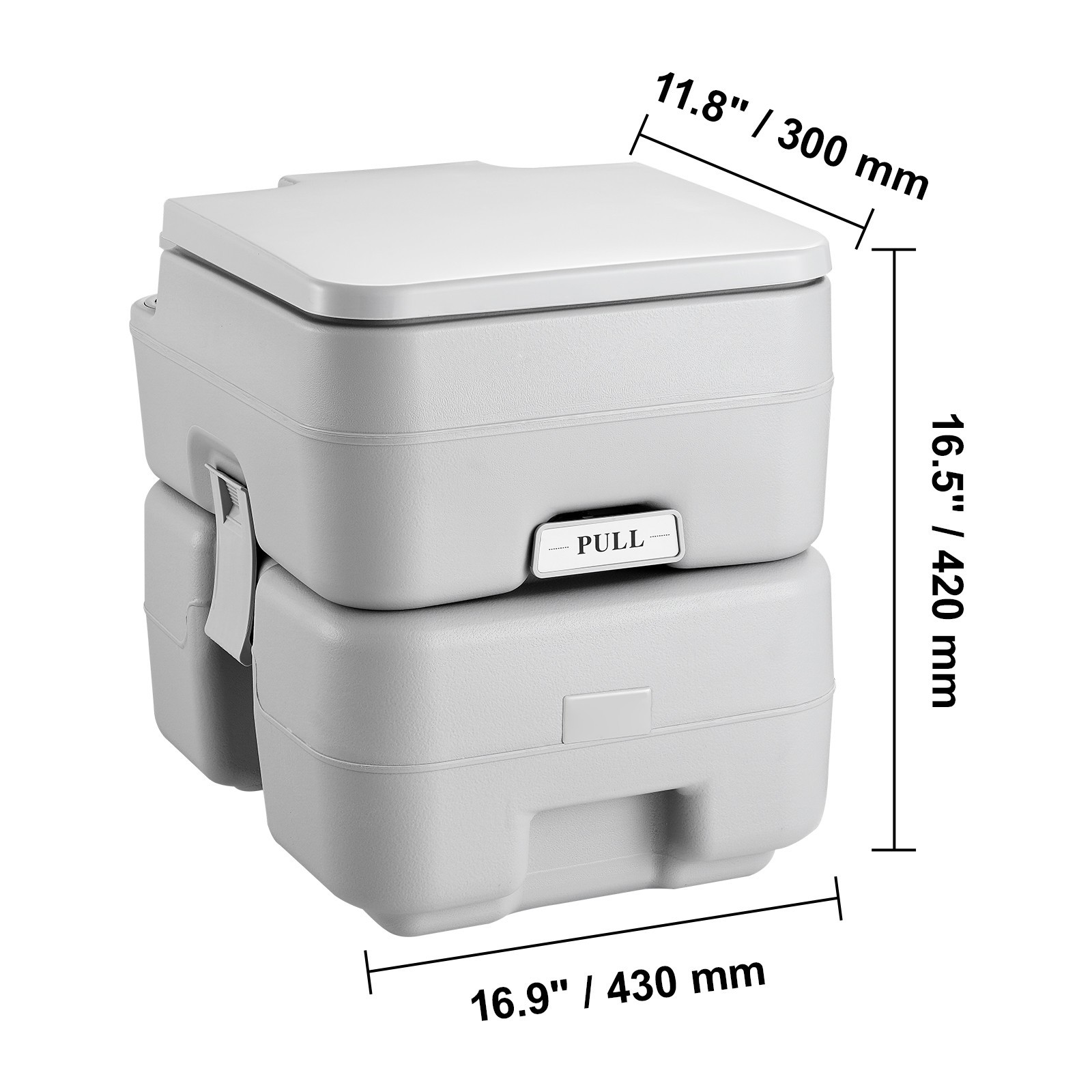 5.3 Gal Portable Toilet Travel Camping RV Commode Outdoor Porta Potty with Bag