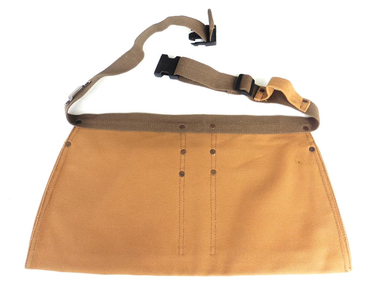 6 Pockets Canvas Nail Bag Tool Belt Pouch Construction Heavy Duty Carpenter AU