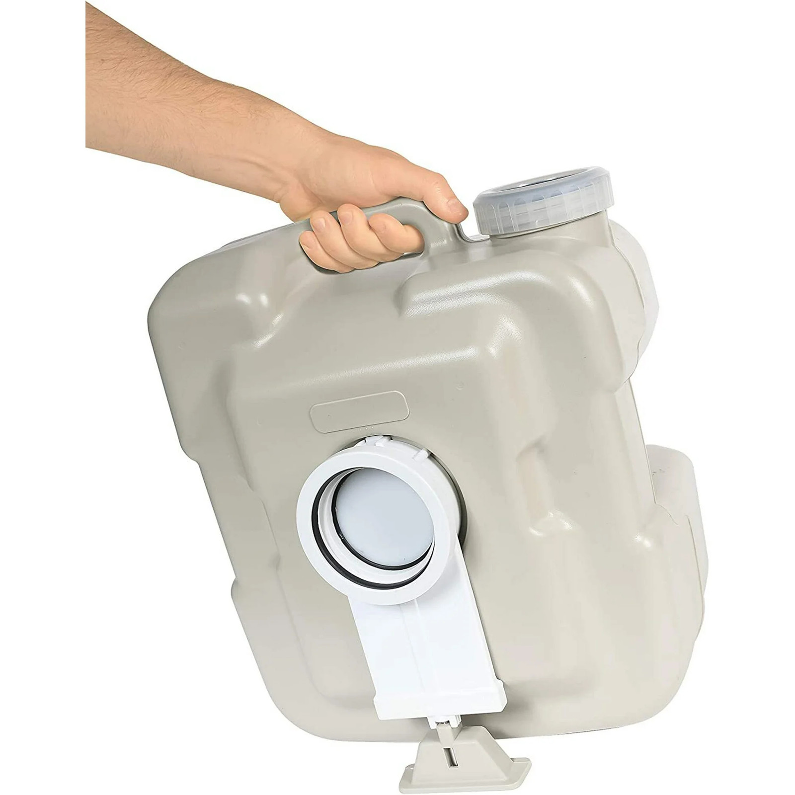 Camco 41541 5.3 Gallon Portable Travel Toilet – Lightweight – Gray
