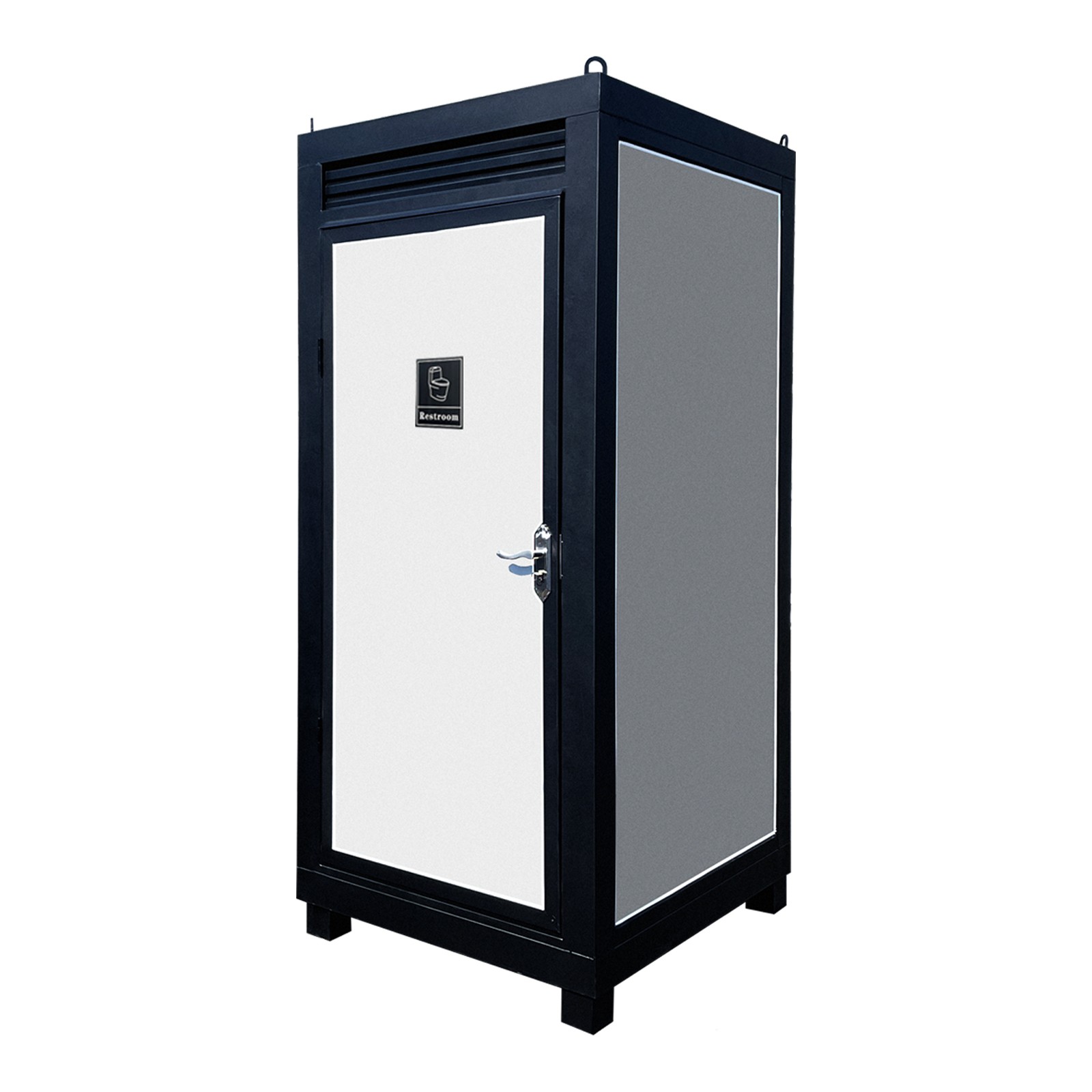 Heavy Duty Steel Portable Toilet Cabin Outdoor Restroom with Sink Light Vent Fan