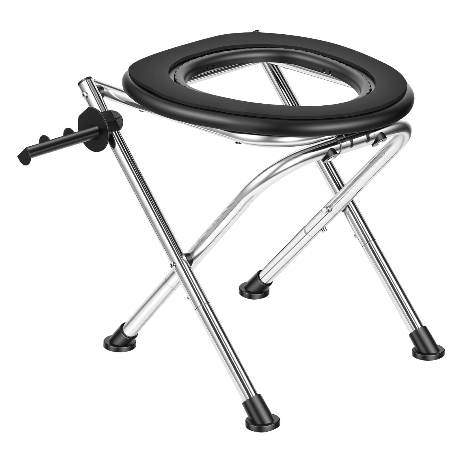 Uimoso Portable Folding Toilet Chair 350 lbs Capacity for Camping and Travel