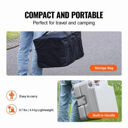 Portable Toilet for Camping with Carry Bag RV Toilet with 3.2 Gal Waste