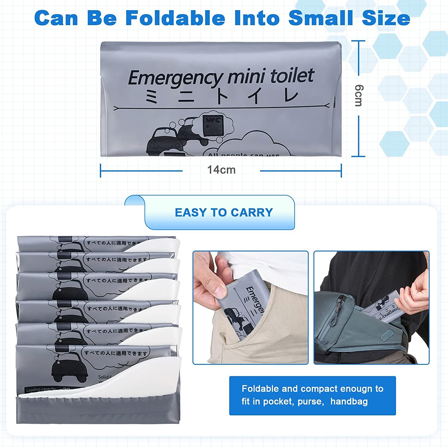 Pack of 10 Disposable Urinal Bags Camping Pee Bags Unisex Urine Bag Vomit Bag