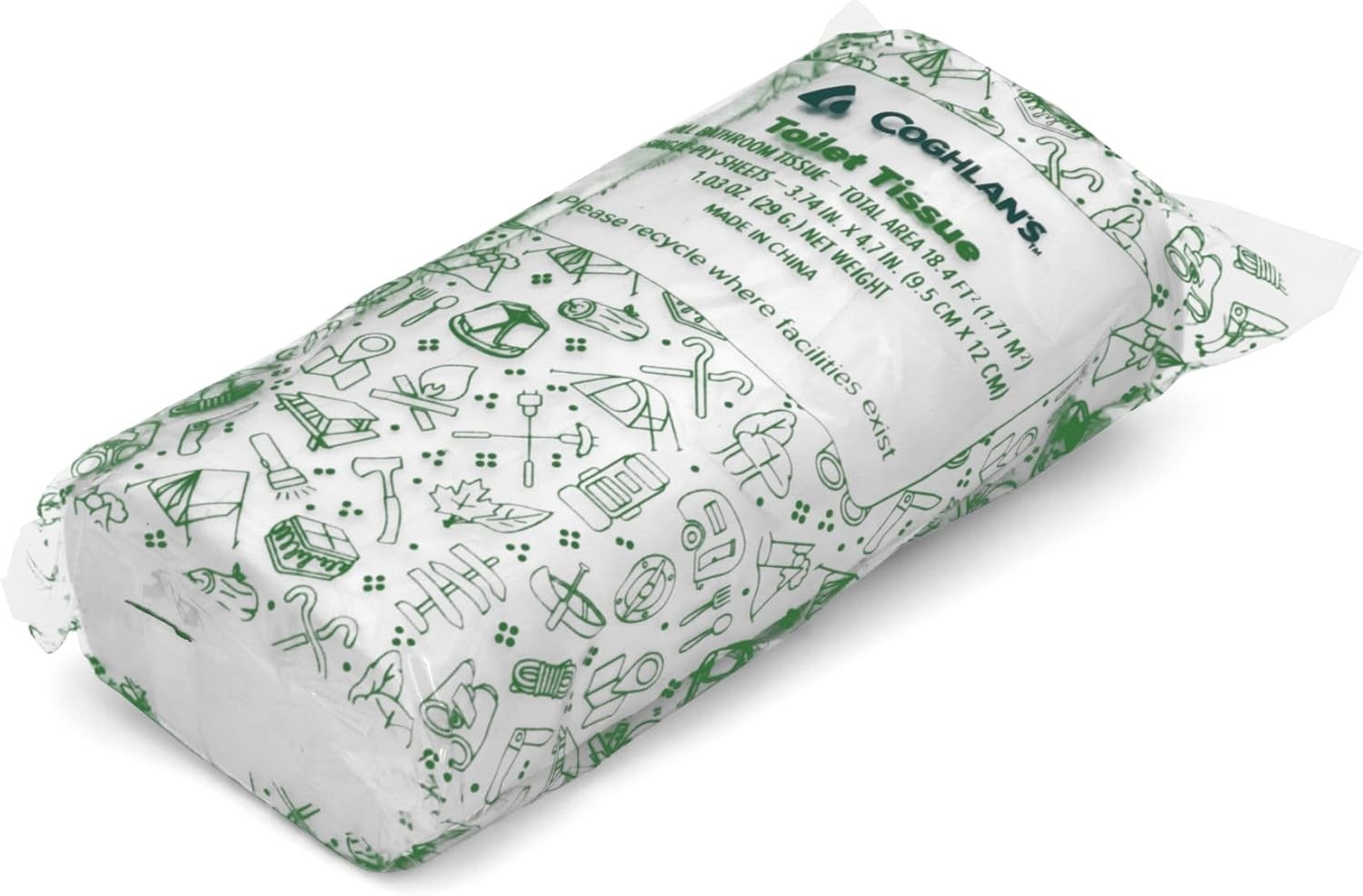Unscented Flushable Toilet Tissue – 2 Pack, Coreless & Compact for Outdoors