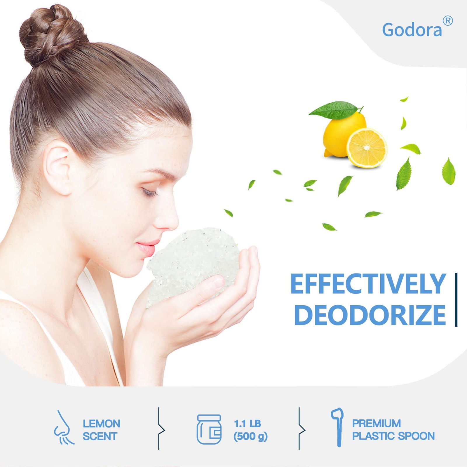 Godora 1.1LB ECO-Friendly Toilet Urine Powder with Spoon, 1.1, white