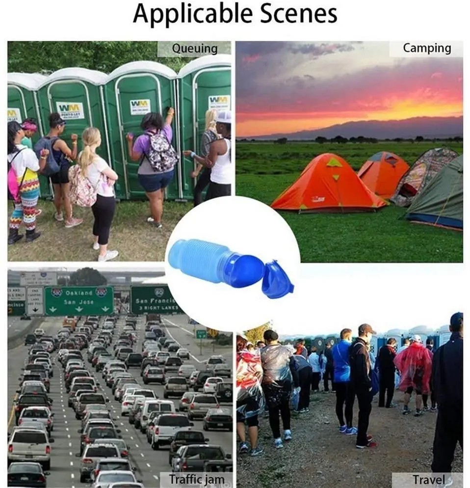 Male Female Portable Urinal Travel Camping Car Toilet Pee Bottle Emergency Kit