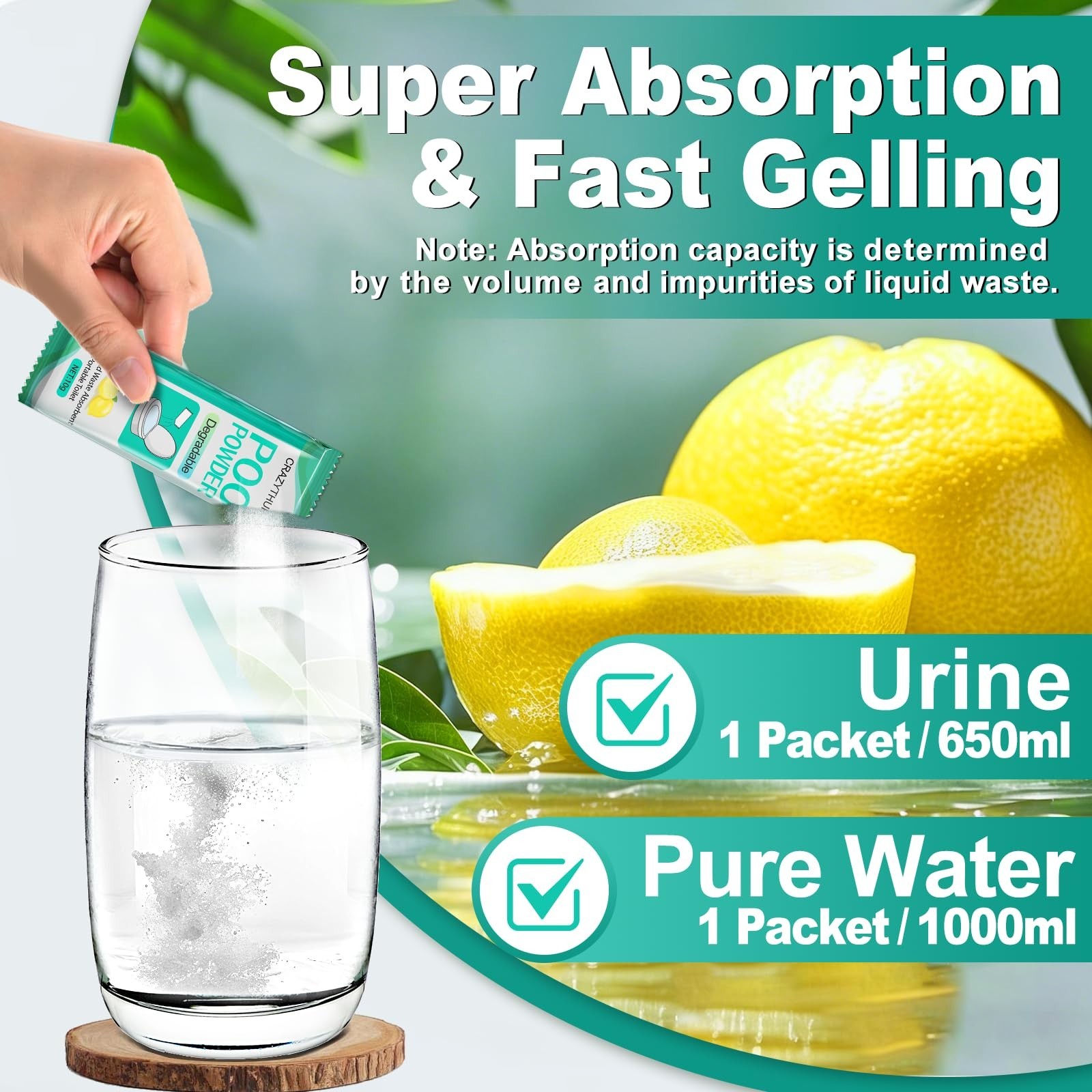 Portable Toilet Gel & Powder for Camping, Hiking, Outdoor Toilets – Easy Clean!