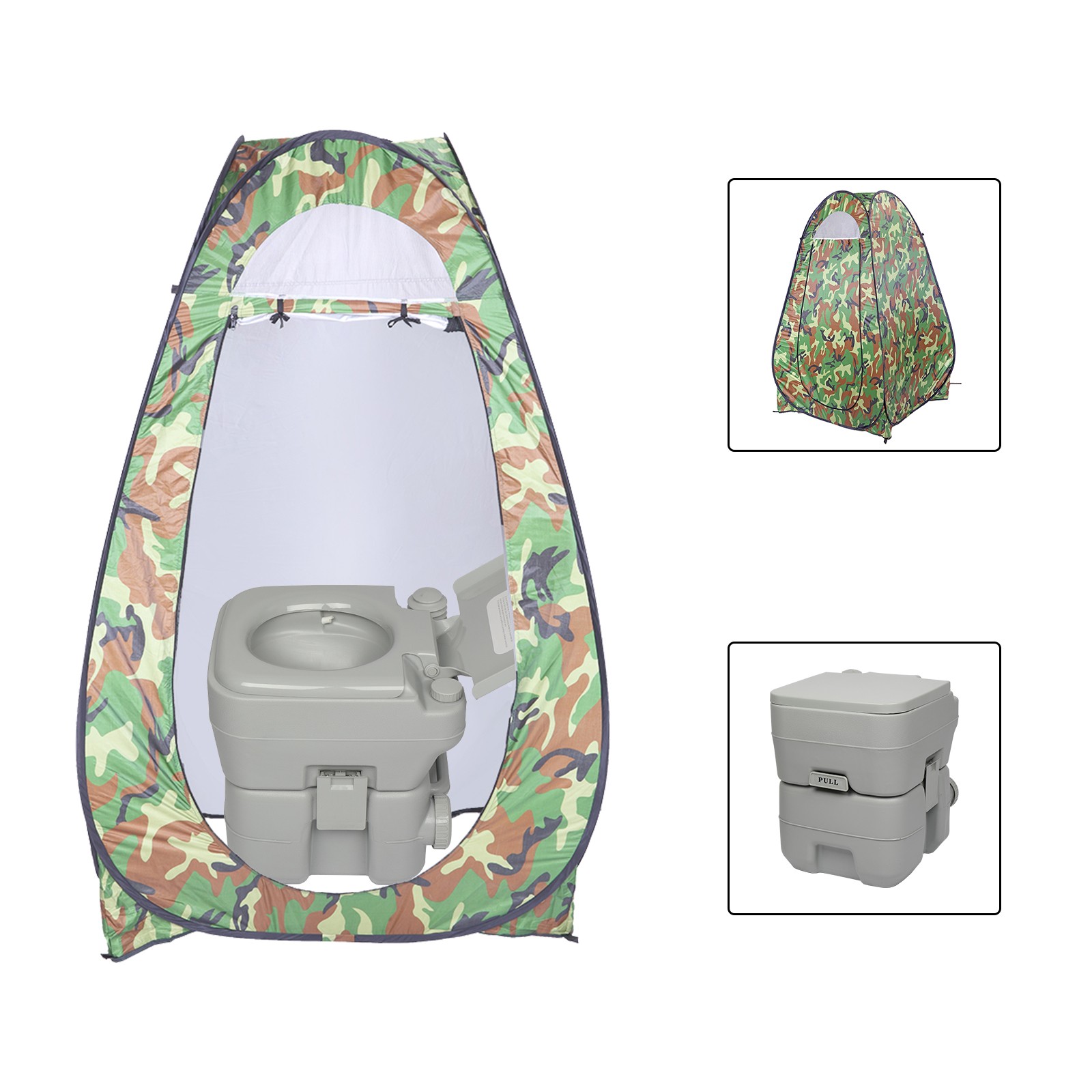 20L Outdoor Camping Toilet 5 Gallon Portable Potty Hygiene Equipment Garden