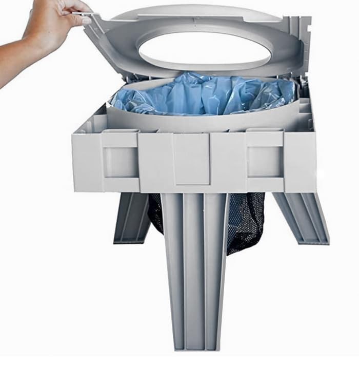GO Anywhere Portable Folding Toilet Plus Bonus Original Wag Bag Kit