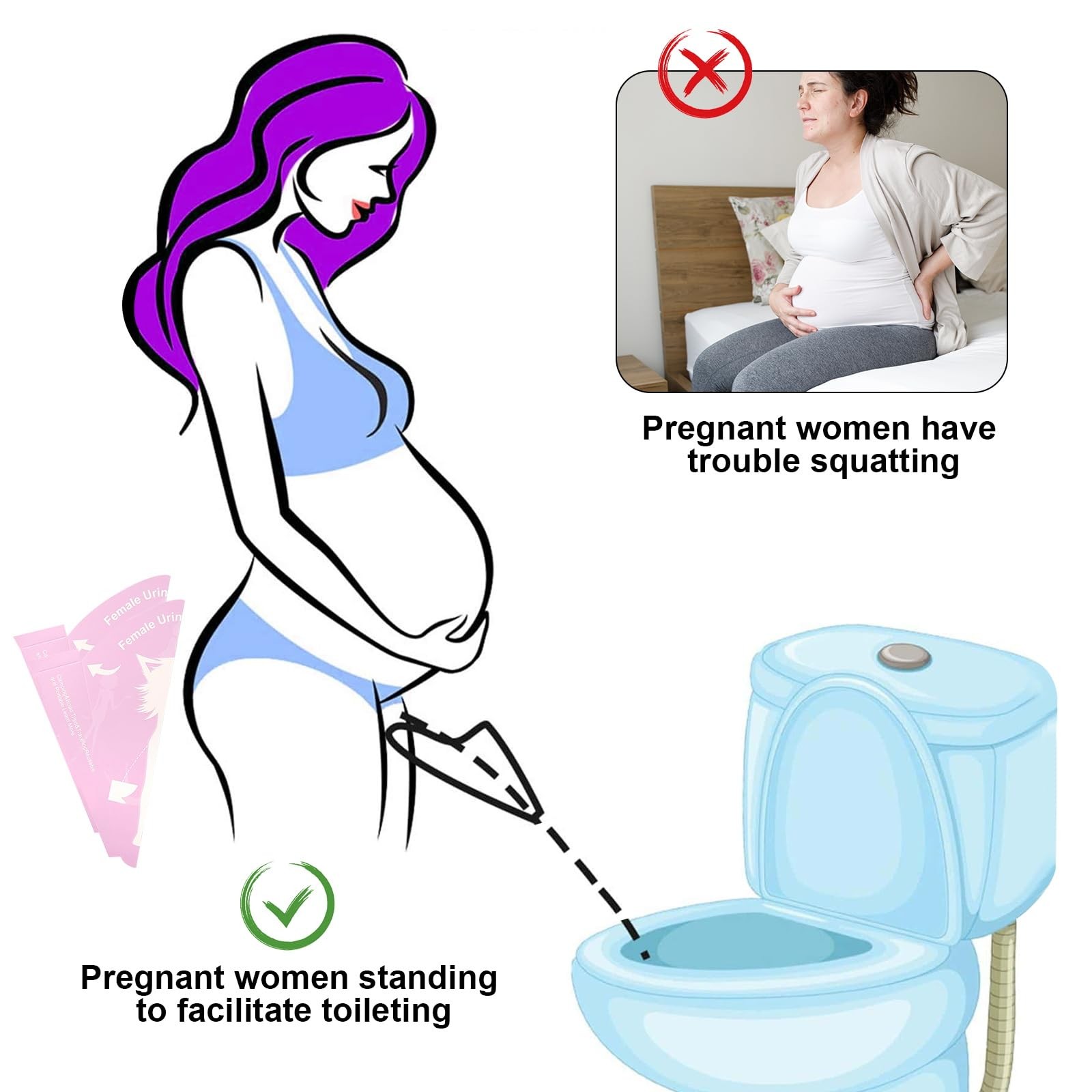 40pcs Pee Funnel for Women Disposable Female Urination Device, Womens Urinal