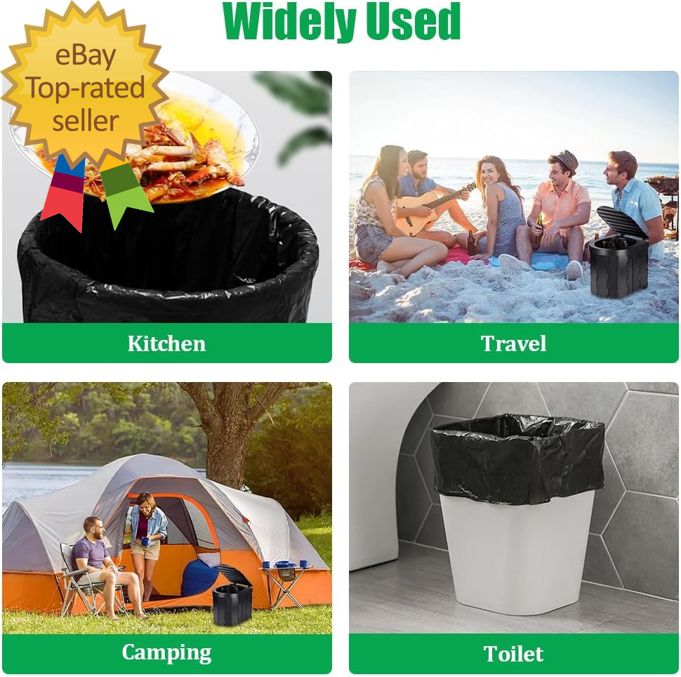 Camping Toilet Bags, 120 PCS (6 Roll) Portable Toilet Bags, Thickened Toilet Was