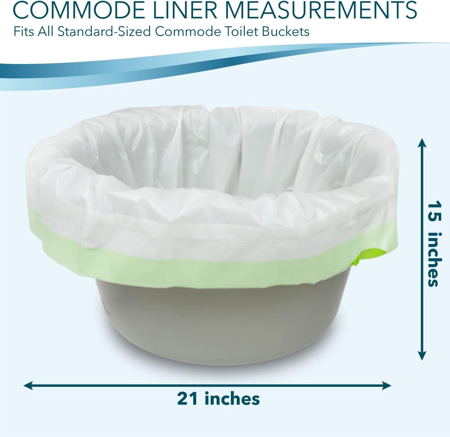 Hygienic 48-Count Commode Liners with Easy Tie Closure – Ideal for Seniors