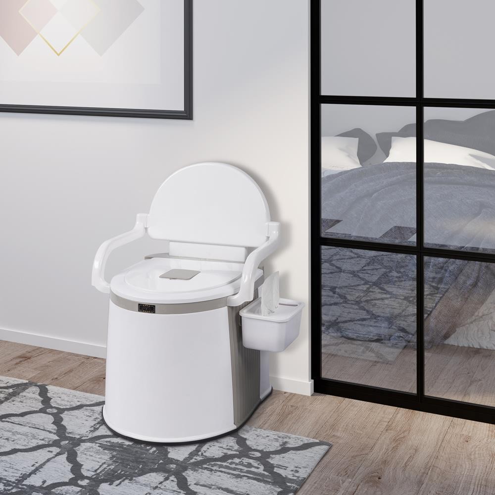 20L Outdoor Toilet Portable Travel Toilet for Camping Hiking Toilet White US