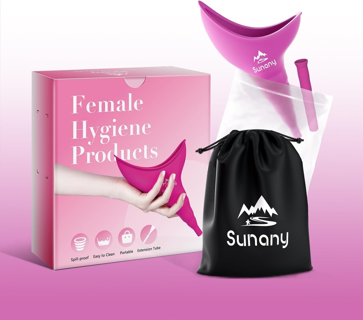 Portable Female Urinal with Silicone Funnel – Hygienic Travel Solution
