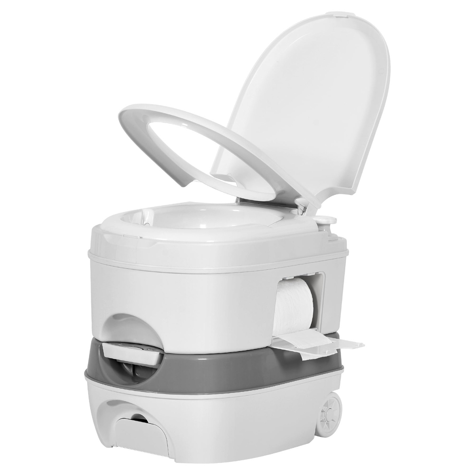 Portable 6.34 Gallon RV Toilet – Camping Porta Potty, Leak-Proof, Handle Pump, I