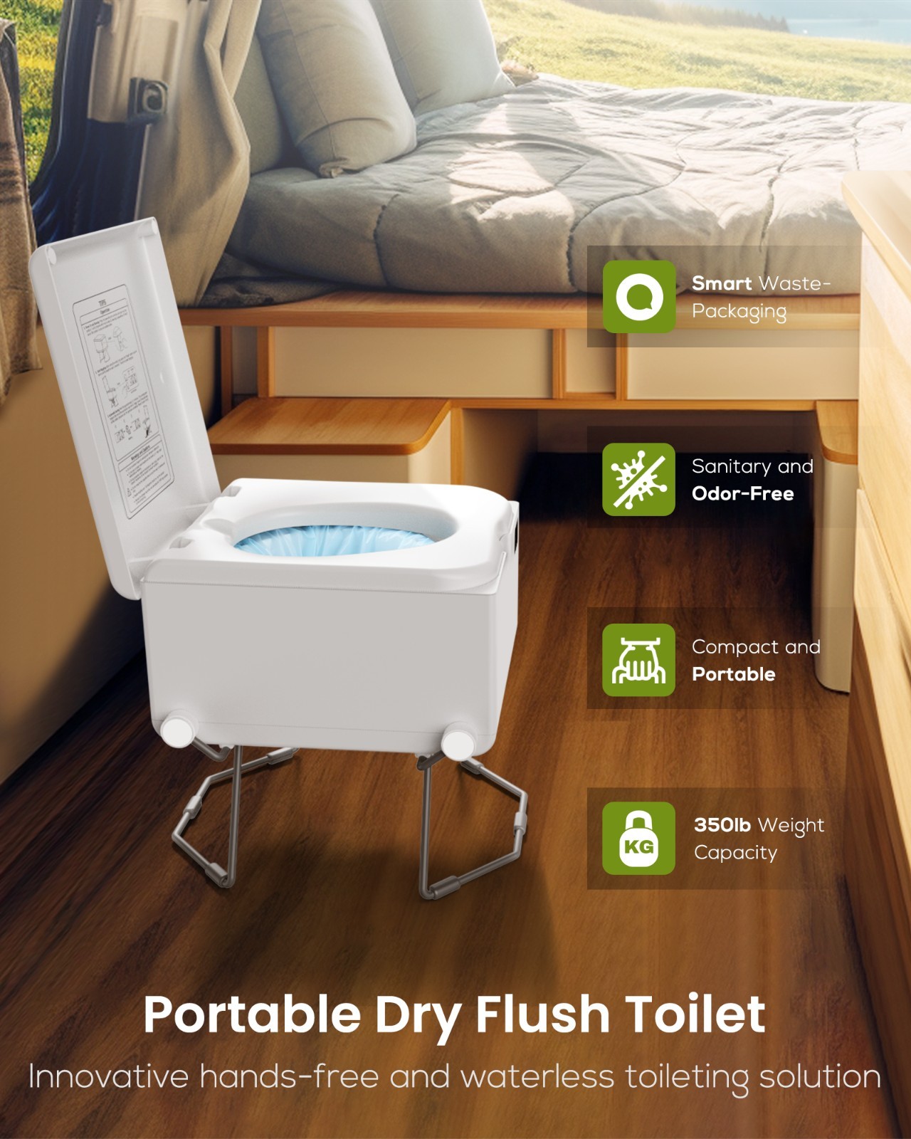 Modiwell LE-310 Dry Flush Toilet – White, Class A