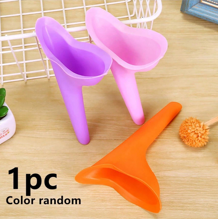 2Pcs Portable Female Ladies Urinal Funnel Camping Travel Toilet Stand Pee Device