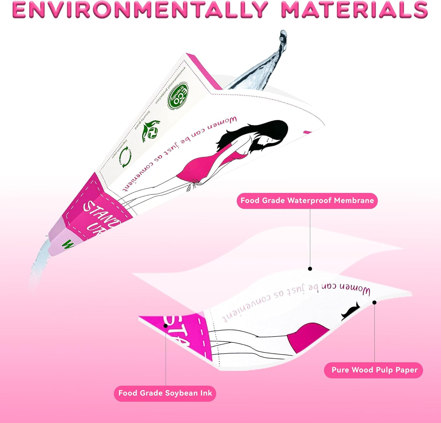 Disposable Pee Funnel for Women Portable Female inals for Travel & Camping Hi…