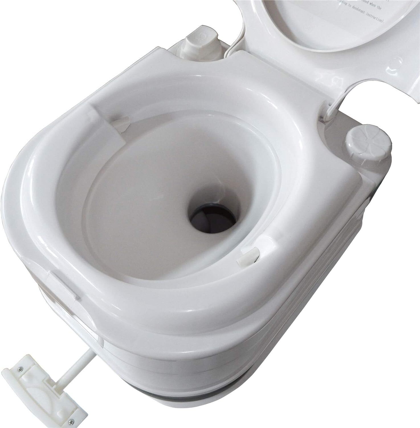 6.3 Gallon 24L Advanced Portable Toilet Flush Camping Travel Piston Pump Commode