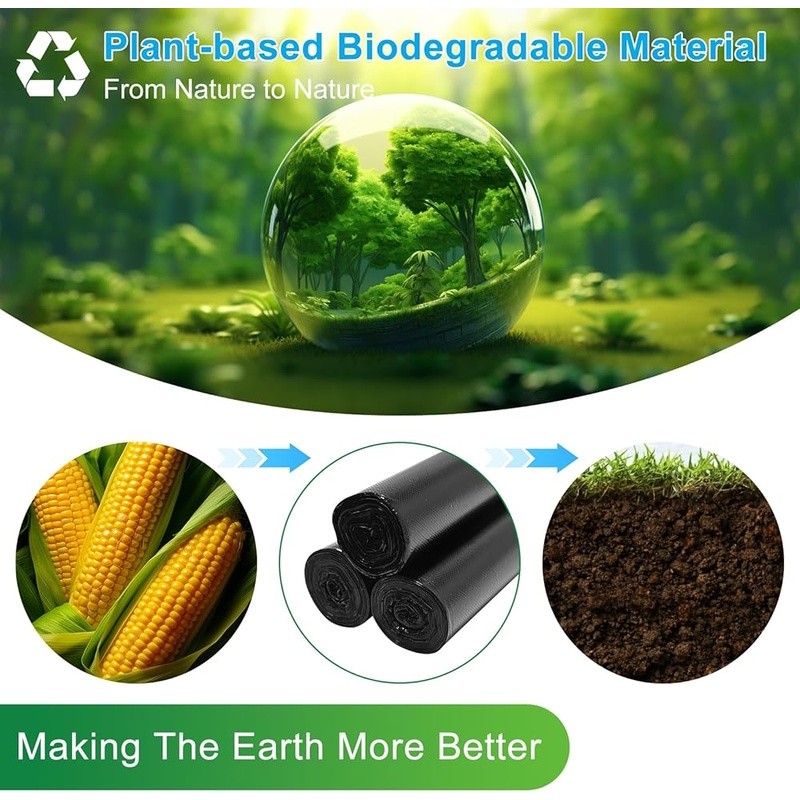 100 Portable Toilet Bags Heavy Duty Biodegradable Leak Proof Camp Waste Disposal