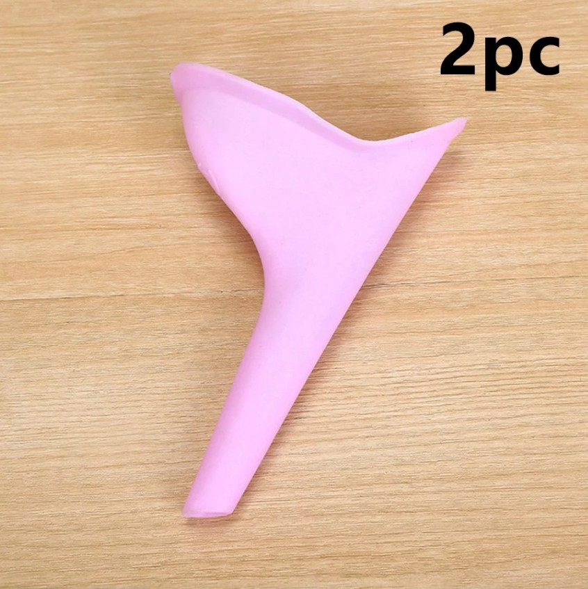 2Pcs Portable Female Ladies Urinal Funnel Camping Travel Toilet Stand Pee Device