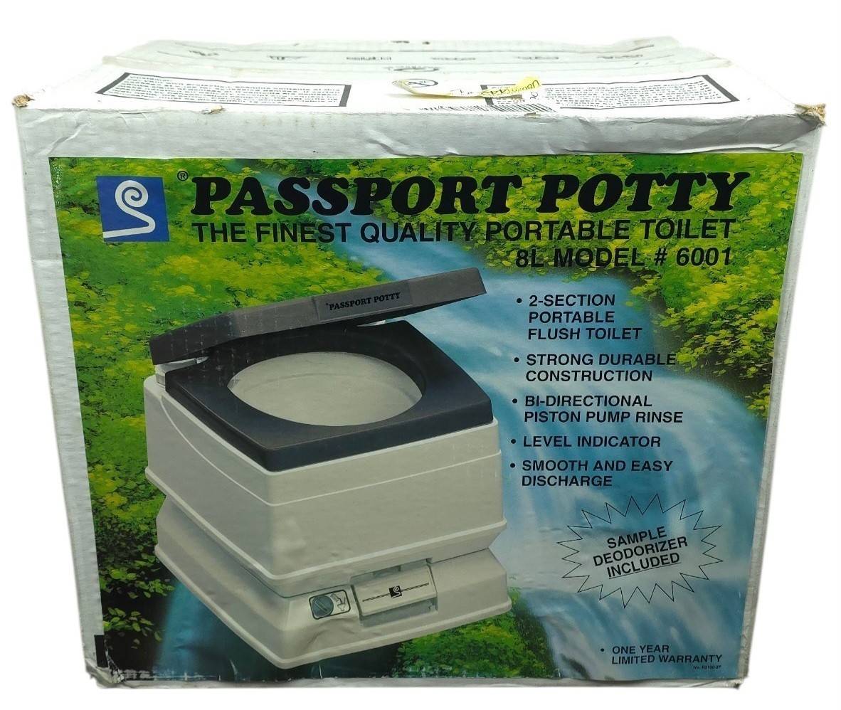 NEW Passport Potty 8L SpaceSaver Portable Toilet #6001 USA