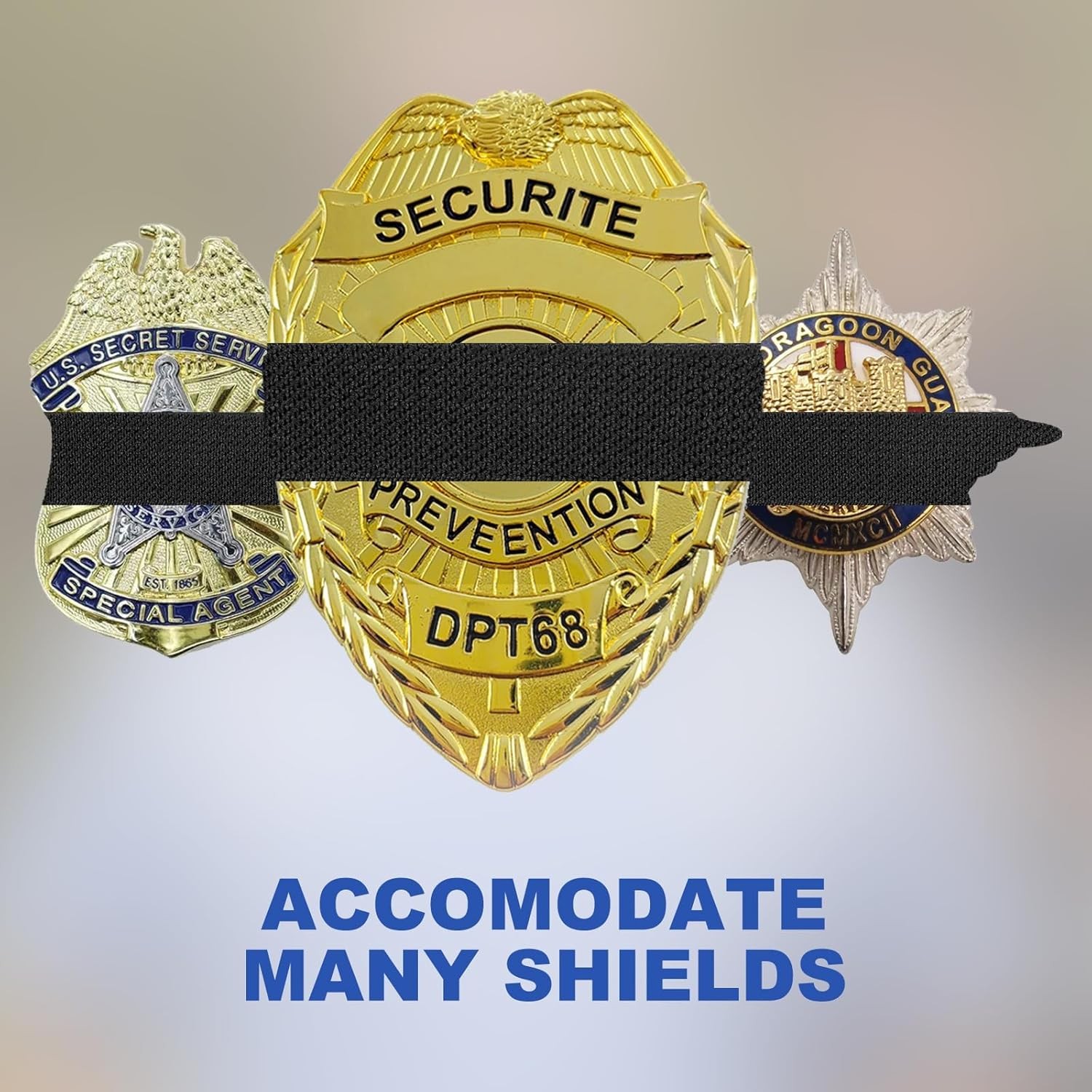 Police Mourning Bands for Badges – 10 PCS Black Badge Band Stripe Honor Guard El