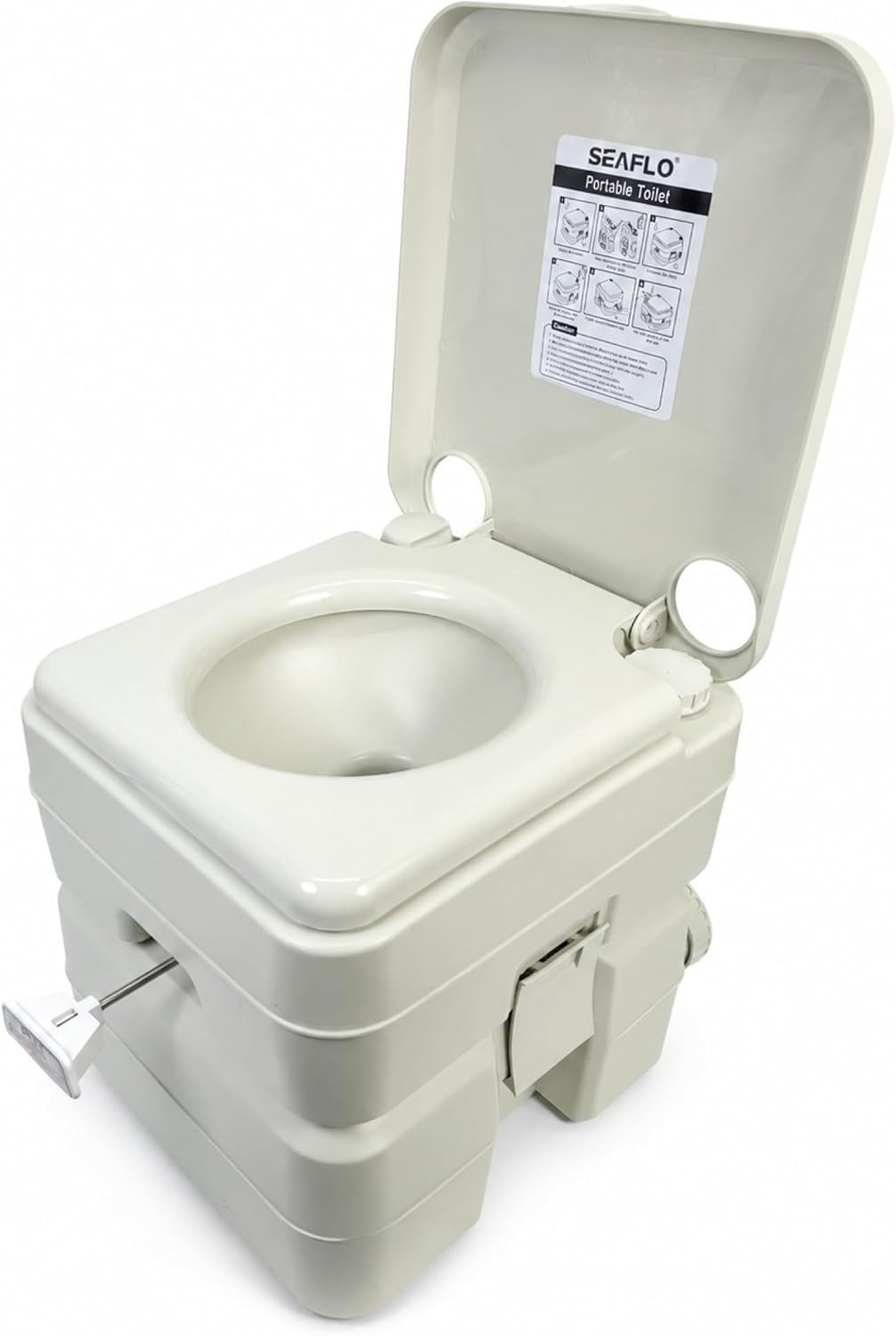 SEAFLO Portable Toilet for Marine, RV, Camping and Boat (5.3 Gallon)