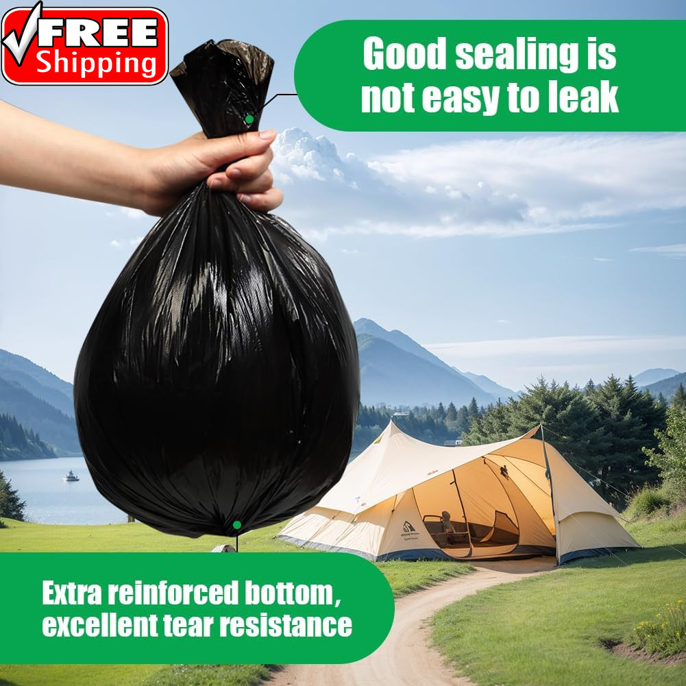 Camping Toilet Bags, 120 PCS (6 Roll) Portable Toilet Bags, Thickened Toilet Was