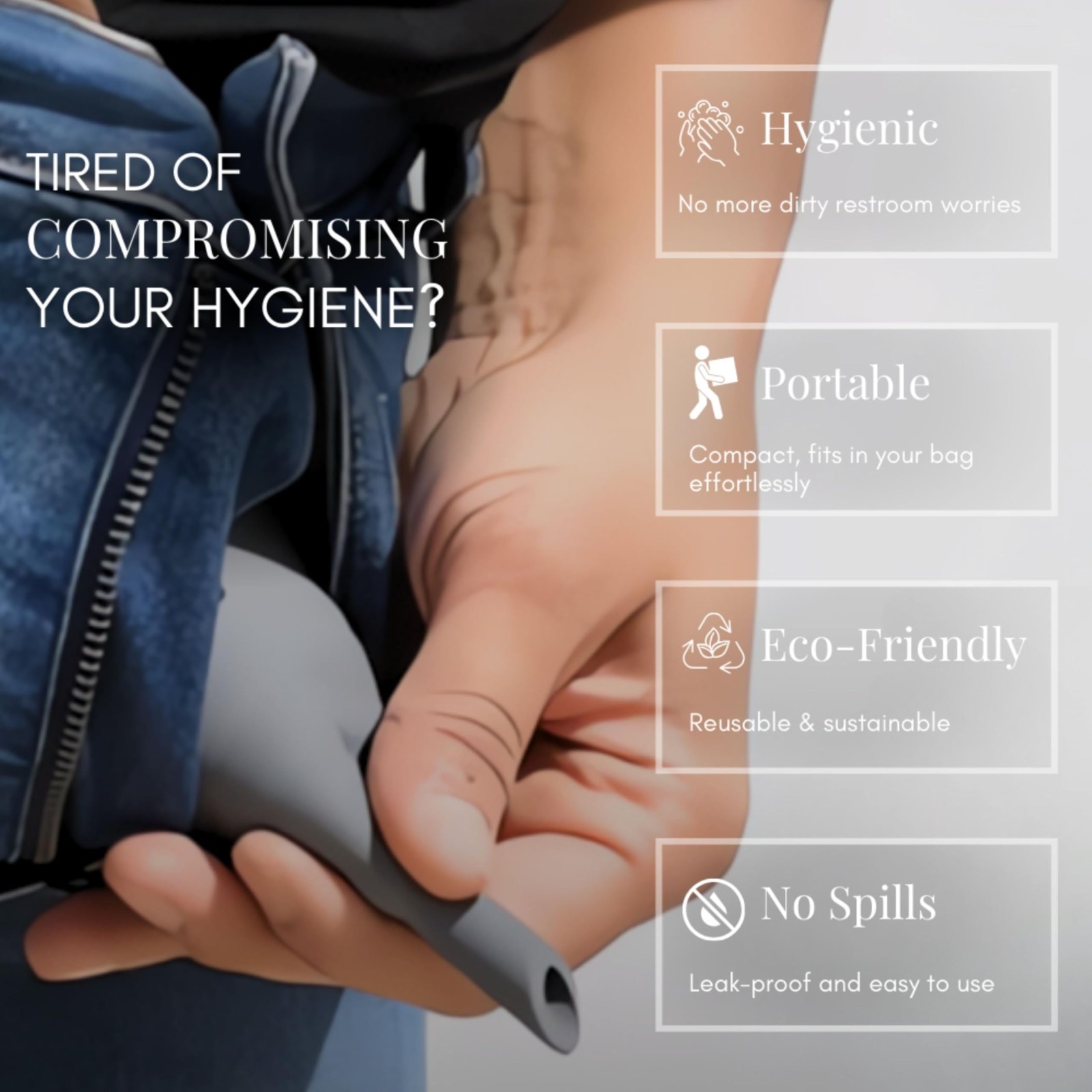 Portable Female Urination Device – Collapsible Urinal for Women, Travel & Outdoo