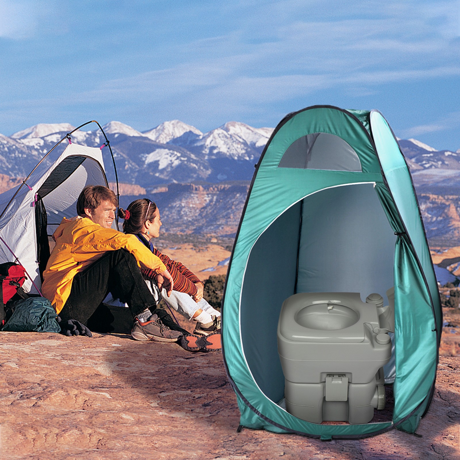 20L Outdoor Camping Toilet 5 Gallon Portable Potty Hygiene Equipment Garden