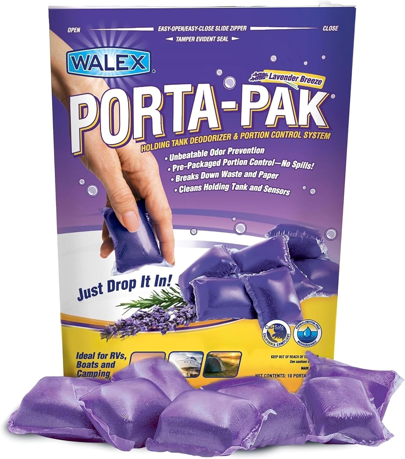 Porta-Pak 10 Count Waste Deodorizer for RV & Marine Tanks – Instant Freshness