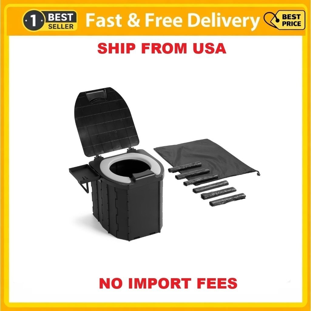 Ozark Trail Portable Camping Toilet Supports Up To 400 Pounds NEW