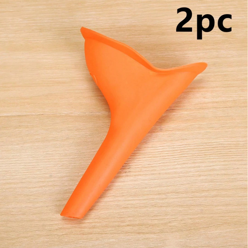 2Pcs Portable Female Ladies Urinal Funnel Camping Travel Toilet Stand Pee Device