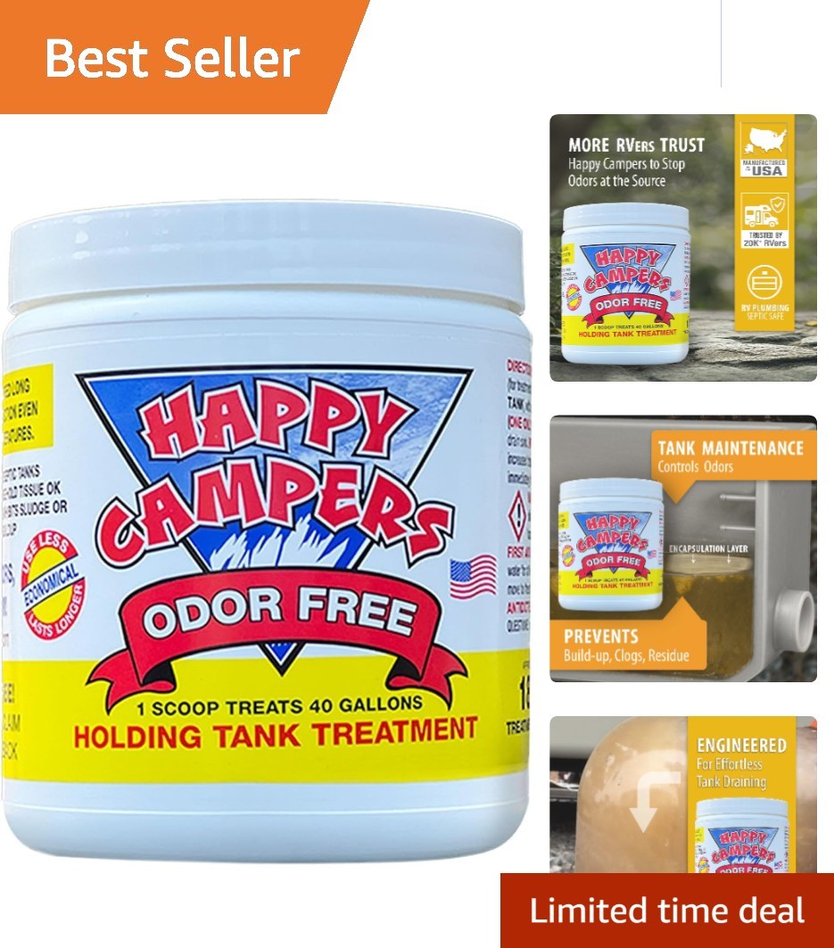Long-Lasting RV Holding Tank Treatment – Mineral-Based Odor Control, 18 Ounce