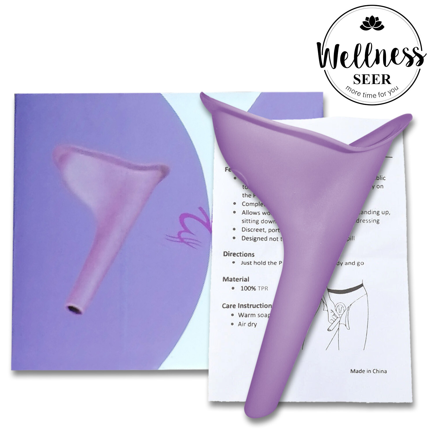 3PCS Reusable Portable Urinal Women Female Travel Camping Travel Toilet